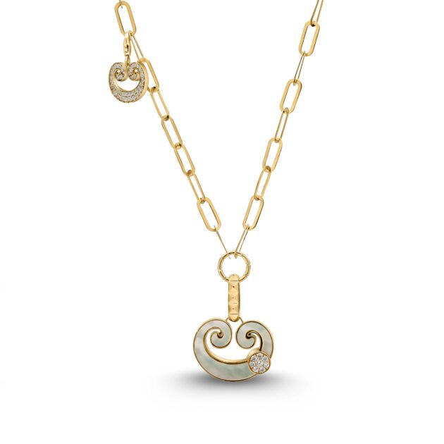 Akants Mother-of-Pearl and Diamond Necklace