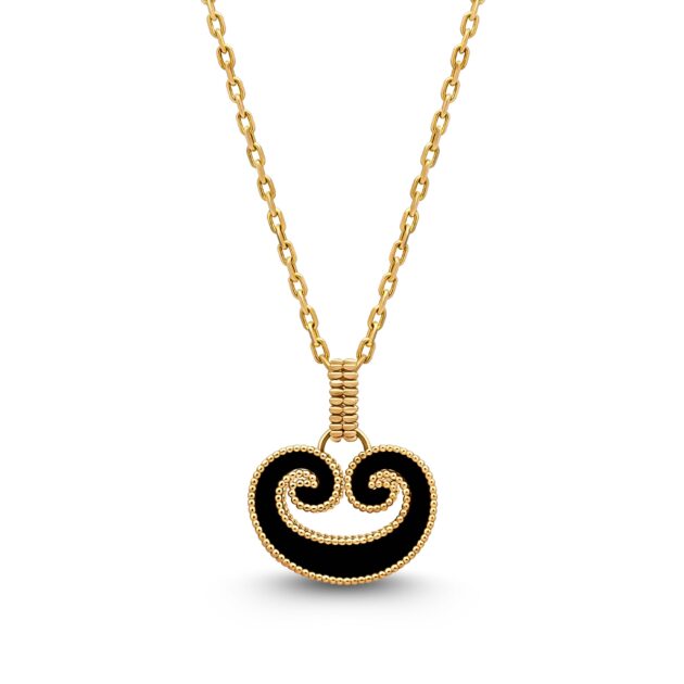 Akants Necklace Two Sides with Mother-of-Pearl and Onyx - Image 5